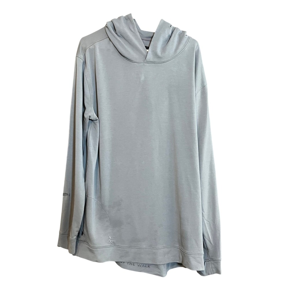 True Linkswear Mens Gray Performance Hoodie Side Zip Pocket XL Enjoy The Walk